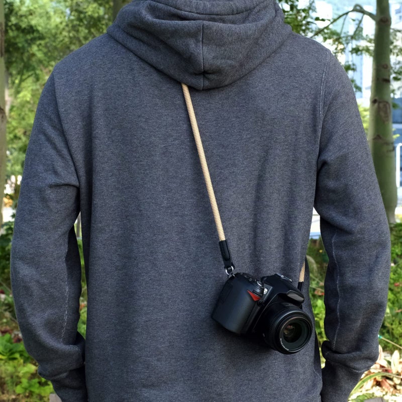 VKO Vintage Camera Neck Strap,Nylon Rope Camera Shoulder Straps for Photographers Film DSLR Coffee - Image 3